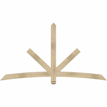 Ekena Millwork Alberta Rough Sawn Timber Gable Bracket, Douglas Fir, 84"W x 45"H x 2"D x 4"F, 13/12 Pitch GBW084X45X0204ALB00RDF